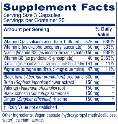 Cramp Relax 60 Capsules Supplement Facts