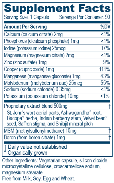 Ayu-Dep 90 Capsules Supplement Facts