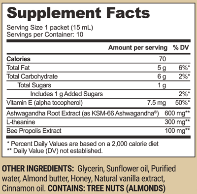 Liposomal Stress Support 10 Packets Supplement Facts