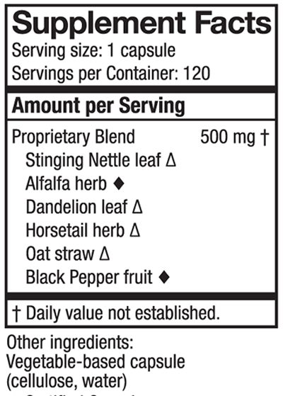 Osteoherb 120 Capsules Supplement Facts