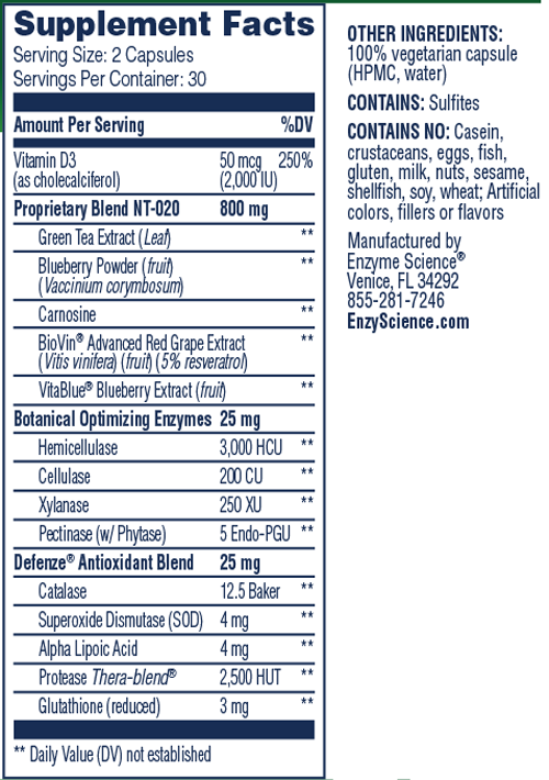 Stem XCell® Pro 60 Capsules Supplement Facts