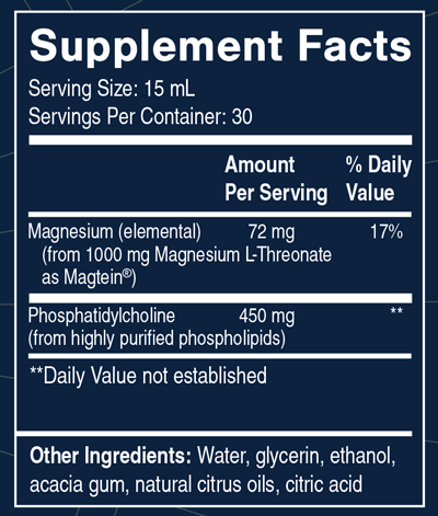 Magtein 15.2 fl oz Supplement Facts