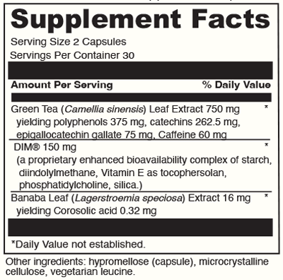 DIM PLEX 60 Capsules Supplement Facts