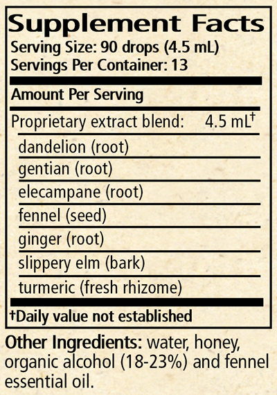 Bittersweet Elixir 2 fl oz Supplement Facts