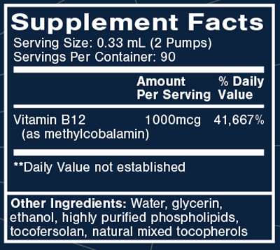 Methyl B-12 1 fl oz Supplement Facts