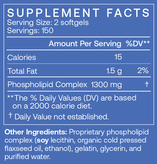 PC 300 Softgels Supplement Facts