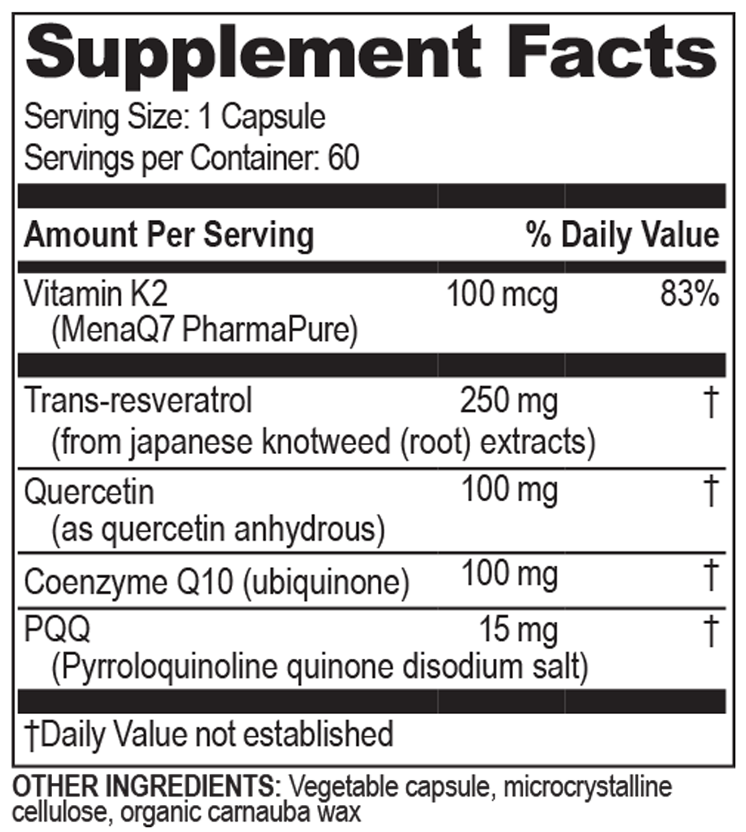 Brain ResQ 60 Capsules Supplement Facts