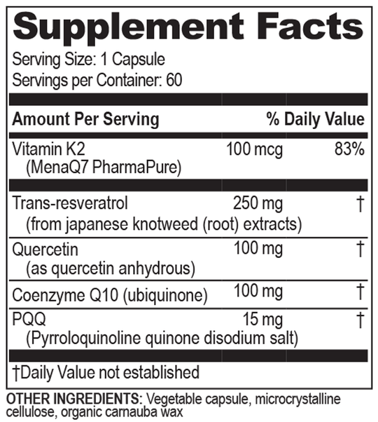 Brain ResQ 60 Capsules Supplement Facts