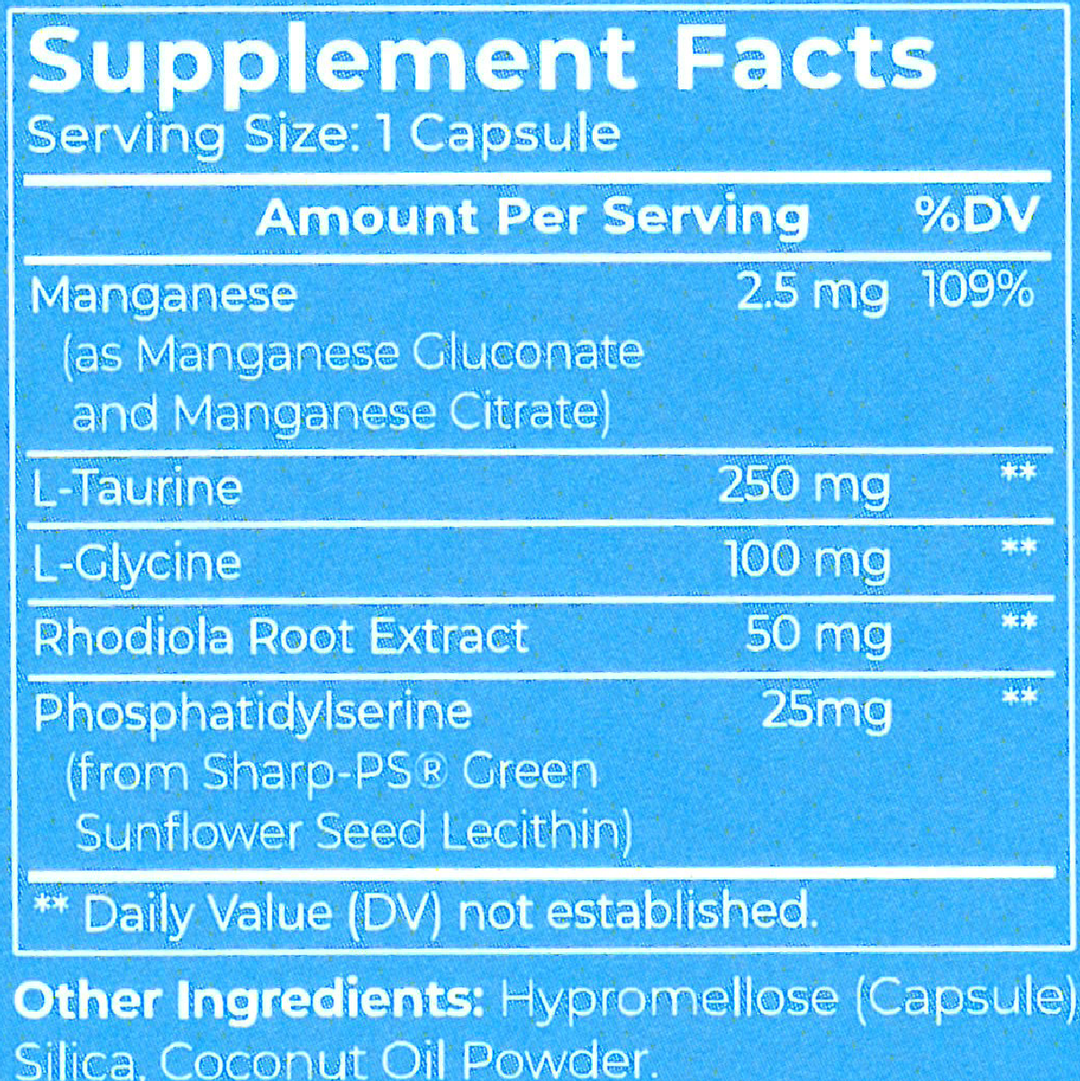 Calm 60 Capsules Supplement Facts