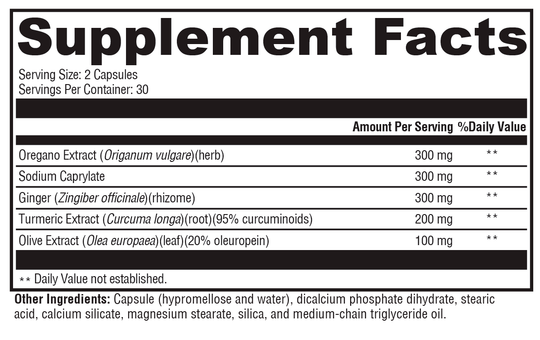 Candicidal™ 60 Capsules Supplement Facts
