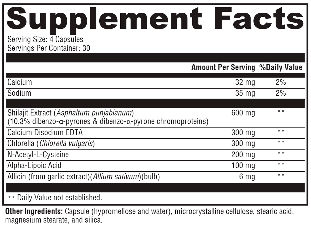 CheleX™ 120 Capsules Supplement Facts