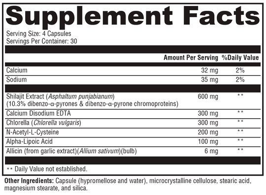 CheleX™ 120 Capsules Supplement Facts