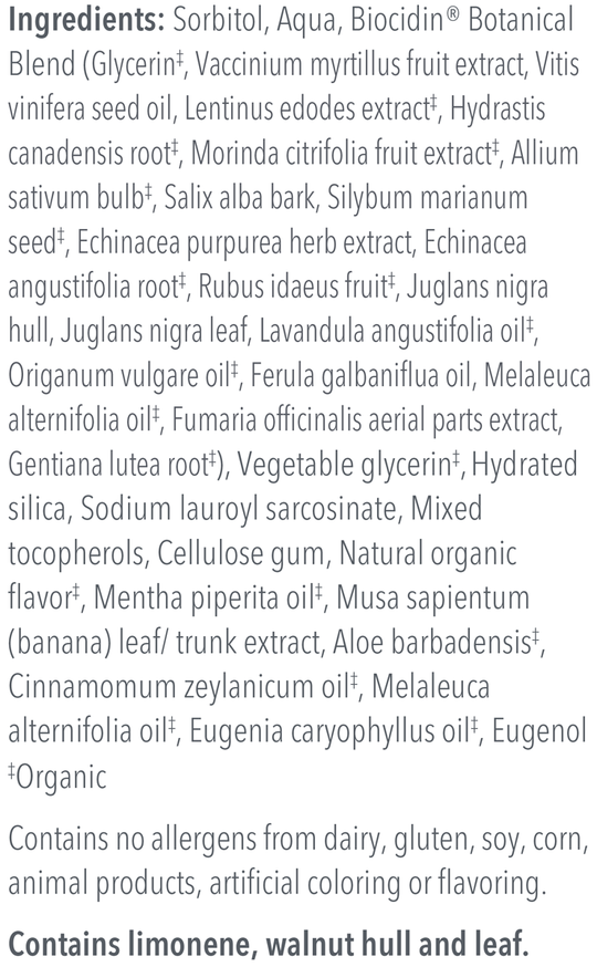 +DENTALCIDIN™ TOOTHPASTE 3 oz Supplement Facts
