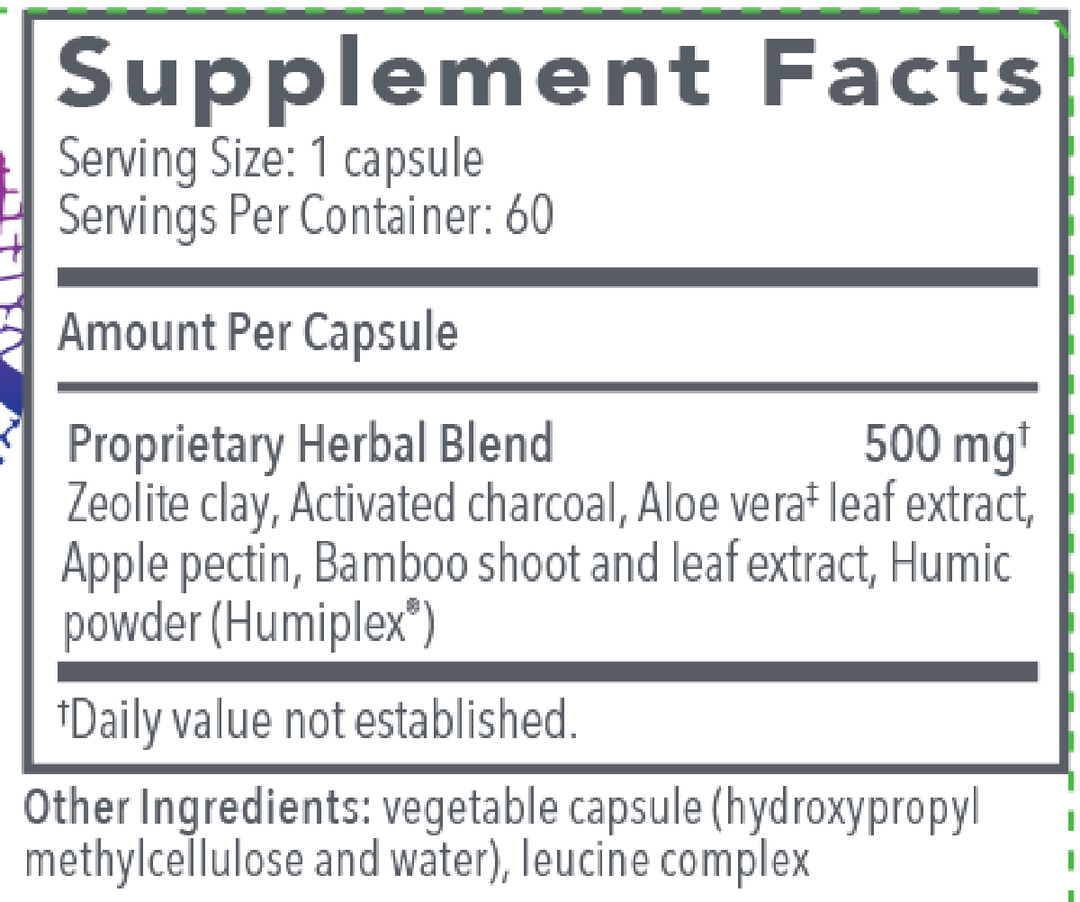 G.I. Detox+ 60 Capsules Supplement Facts