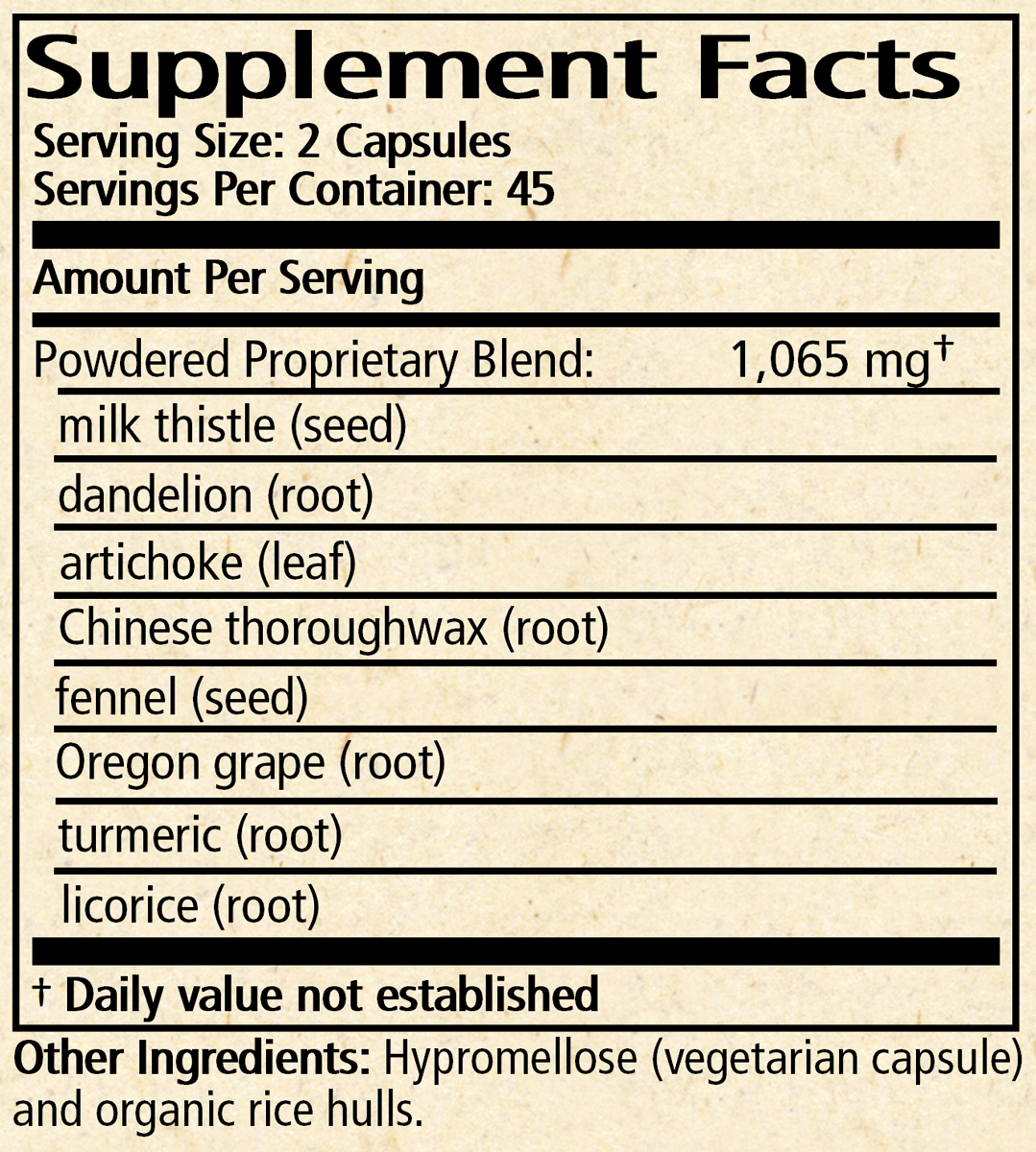 Great Gut 90 Capsules Supplement Facts