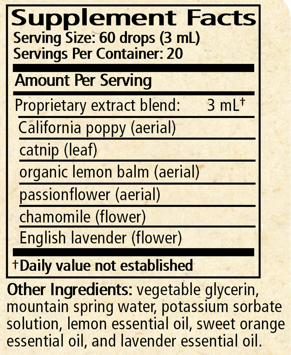 Herbel Zen 2fl oz Supplement Facts