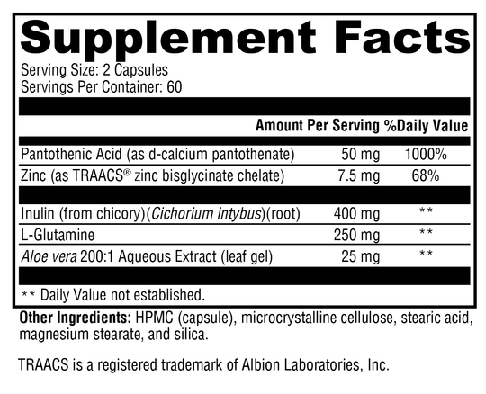 MedCaps GI™ 120 Capsules Supplement Facts