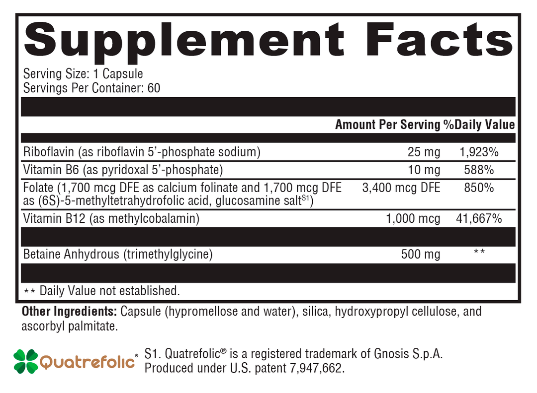 Methyl Protect® 60 Capsules Supplement Facts
