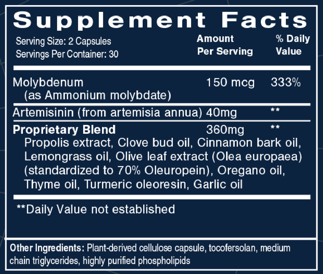 Microb-Manager Para-Max 60 Softgels Supplement Facts
