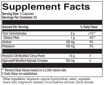 PectaClear - 180 Capsules Supplement Facts