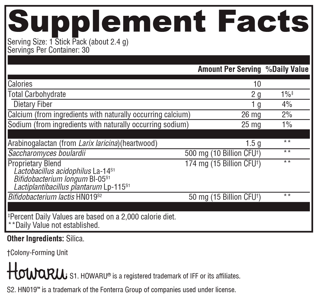 ProbioMax® Plus 40B 30 Servings Supplement Facts