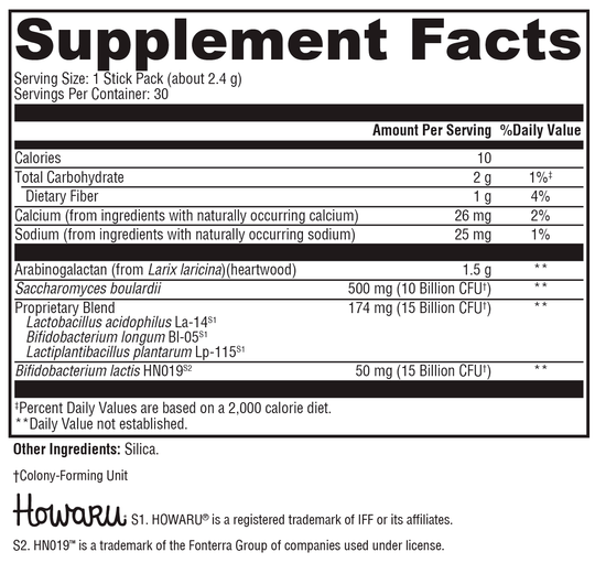 ProbioMax® Plus 40B 30 Servings Supplement Facts