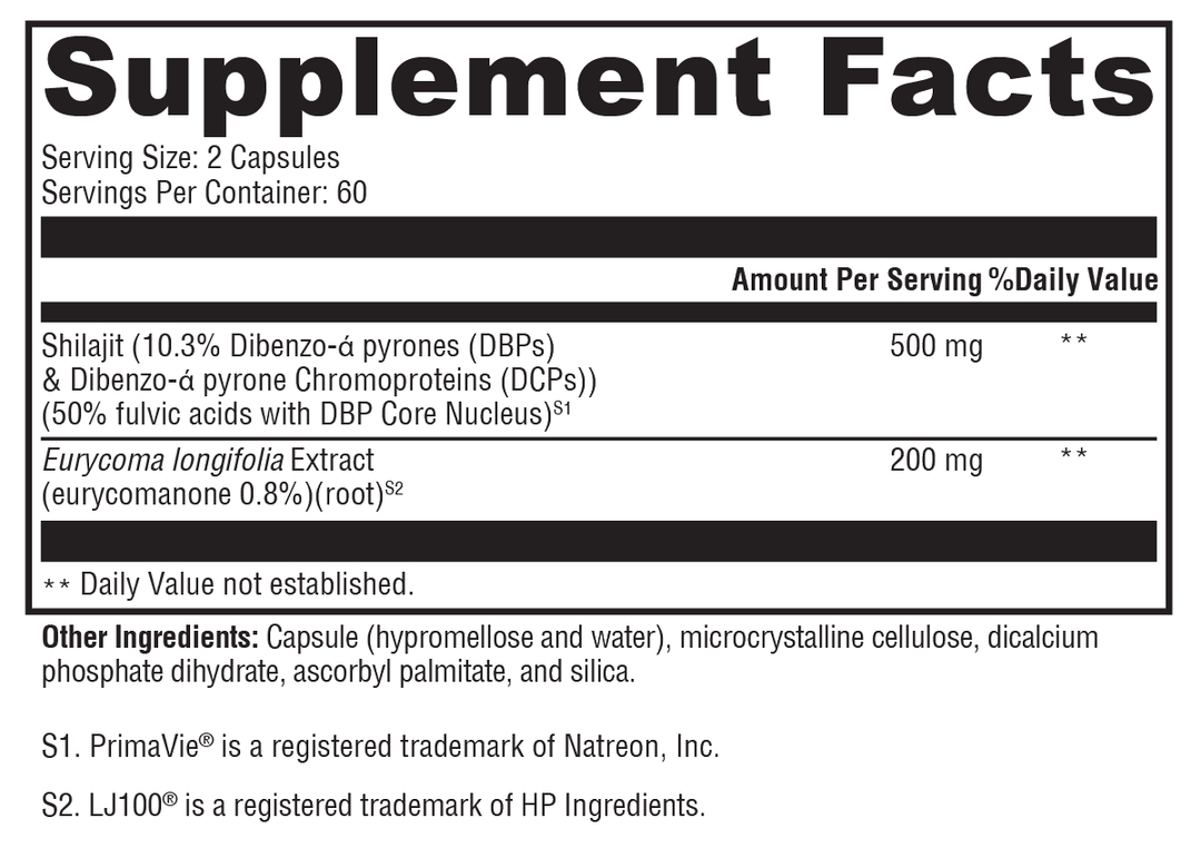 TestoPlex Plus® 120 Capsules Supplement Facts