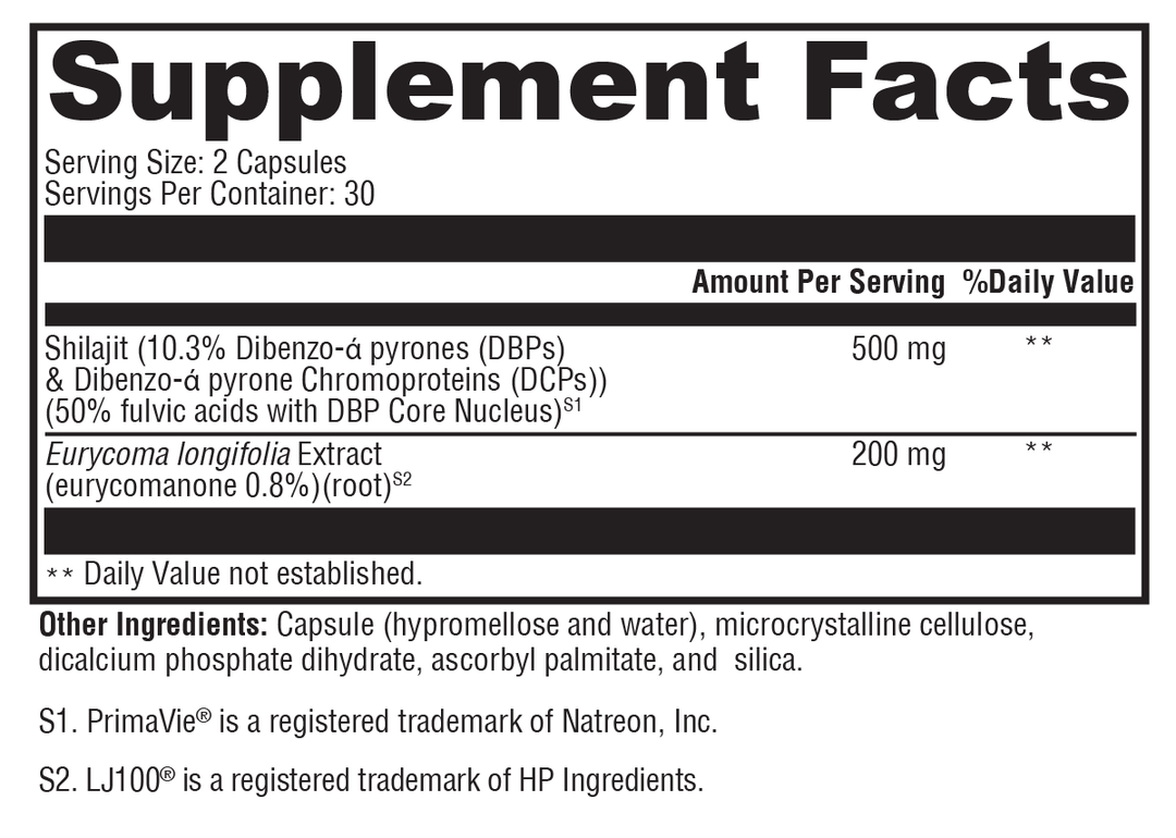 TestoPlex Plus® 60 Capsules Supplement Facts