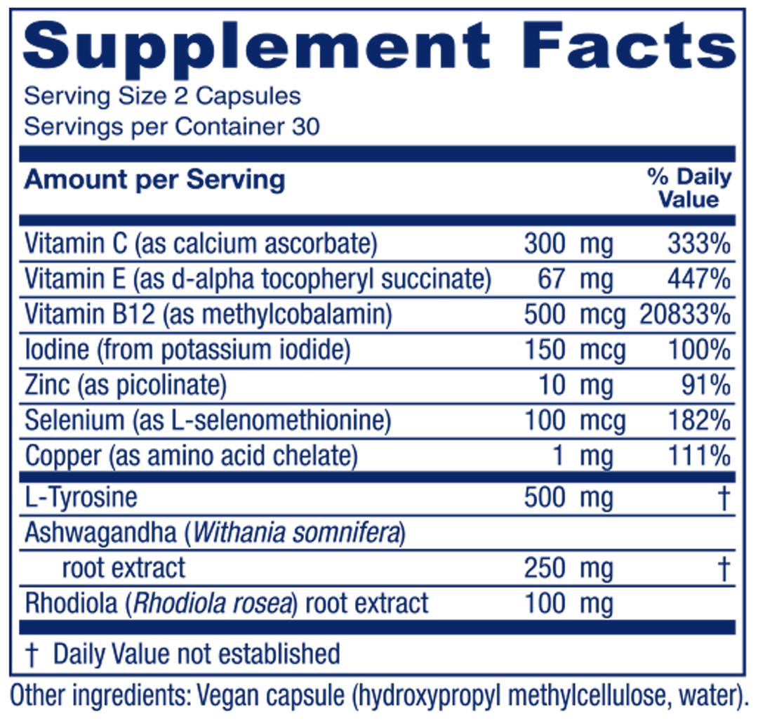 ThyroFem 60 Capsules Supplement Facts