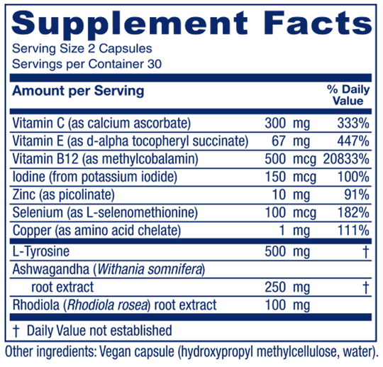 ThyroFem 60 Capsules Supplement Facts