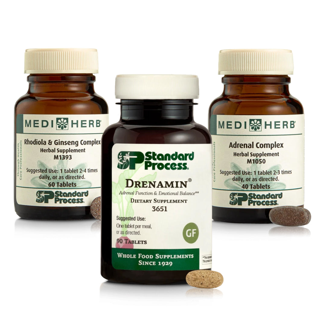 Adrenal Health Bundle: Drenamin, Rhodiola and Ginseng, and Adrenal Complex