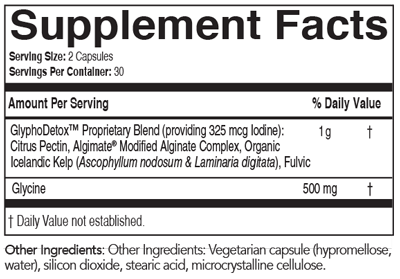 GlyphoDetox 60 ct Supplement Facts