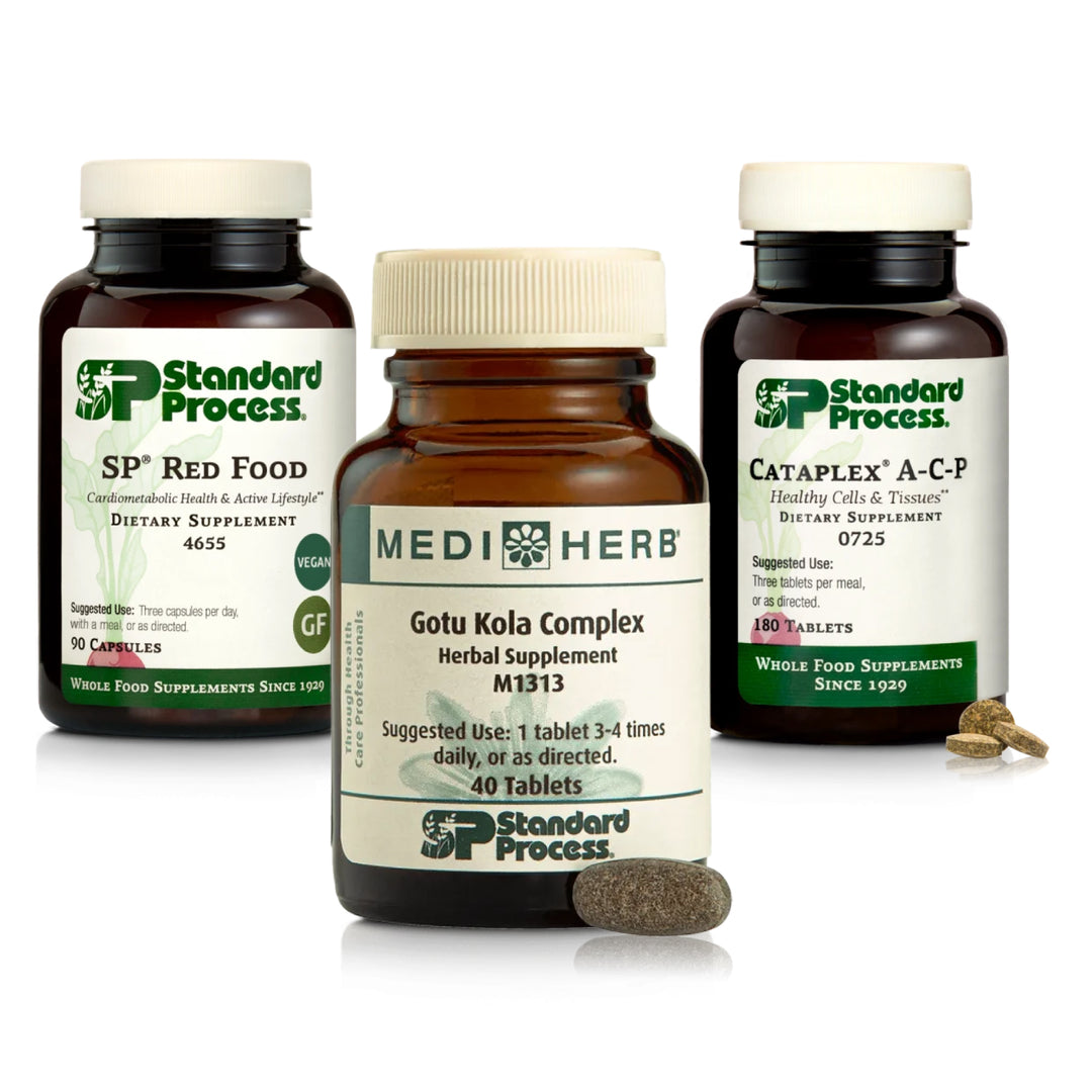 Healthy Healing Bundle: SP Red Food, Gotu Kola Complex, and Cataplex ACP