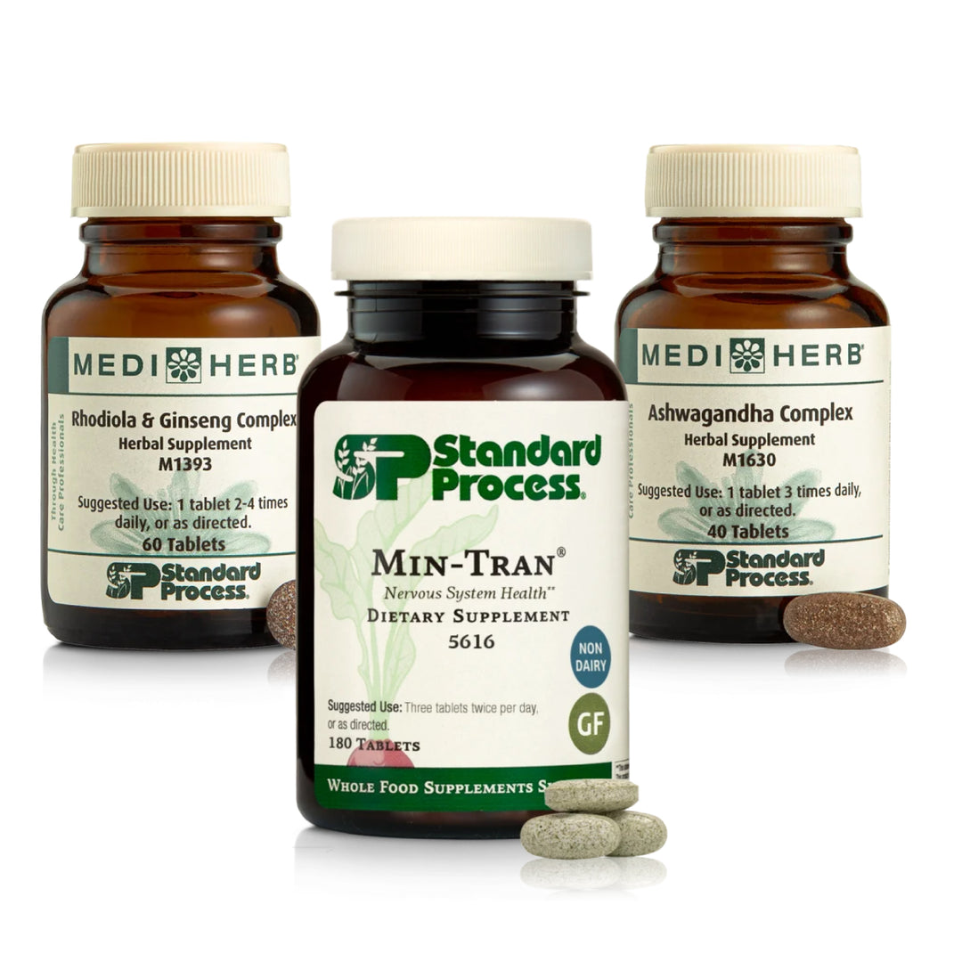 Healthy Stress Support Bundle with Rhodiola, Ashwagandha, and Min-Tran