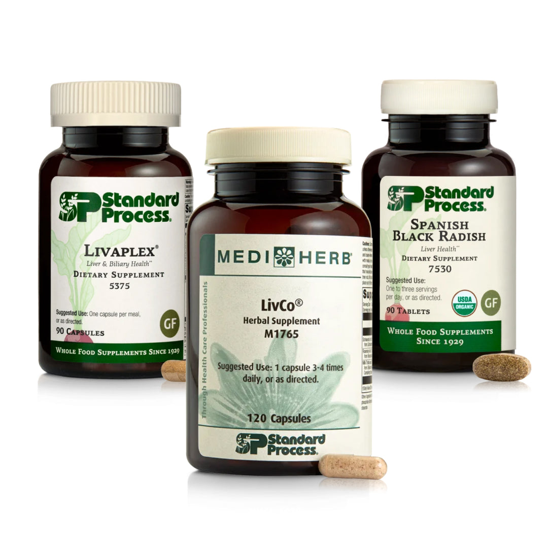 Liver Health Support Bundle with Spanish Black Radish, LivCo, and Livaplex